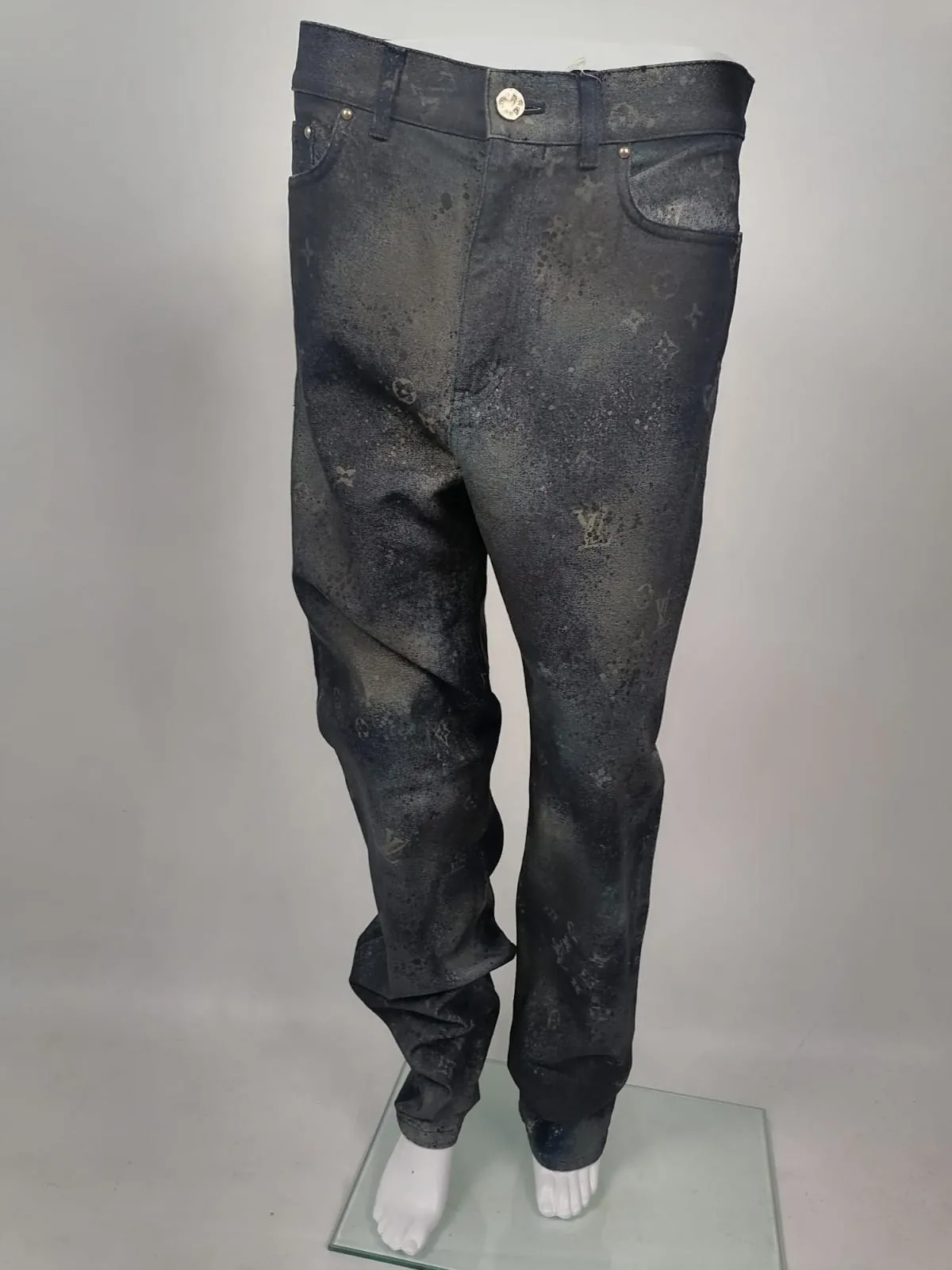 Regular Fit Spray Monogram Jeans