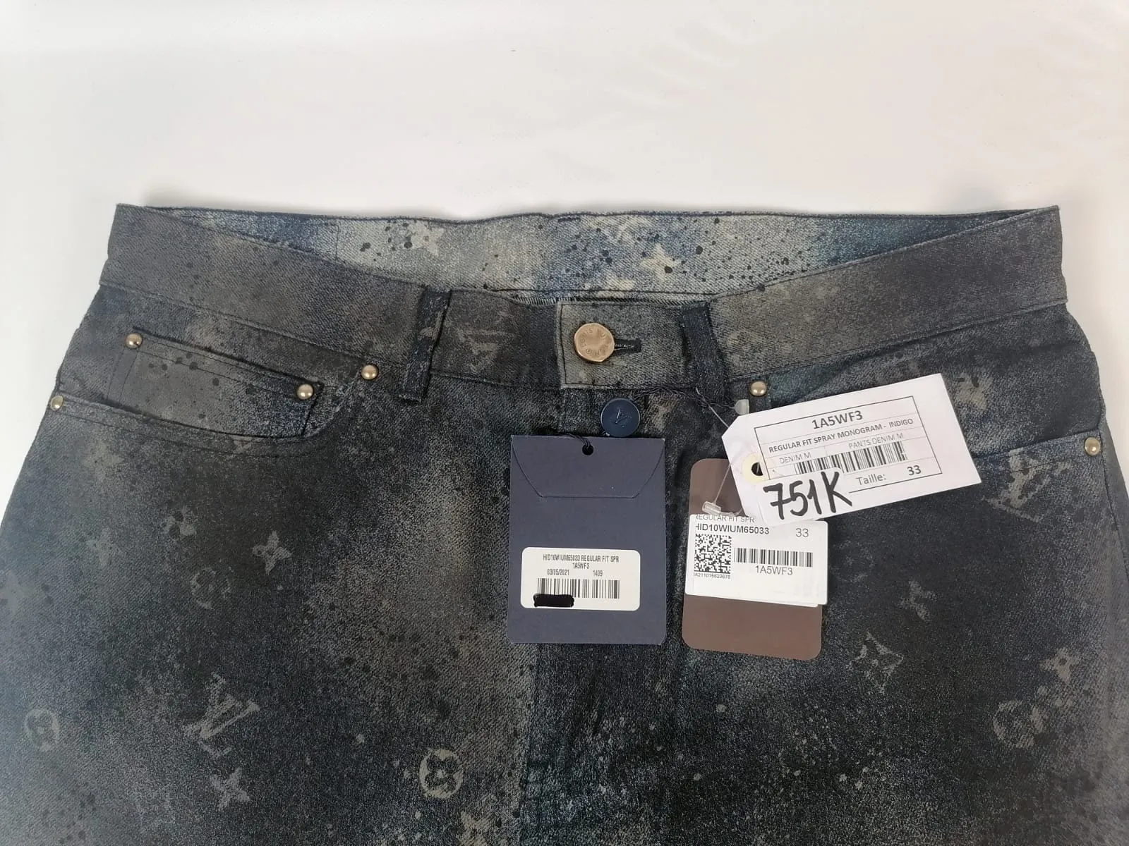 Regular Fit Spray Monogram Jeans