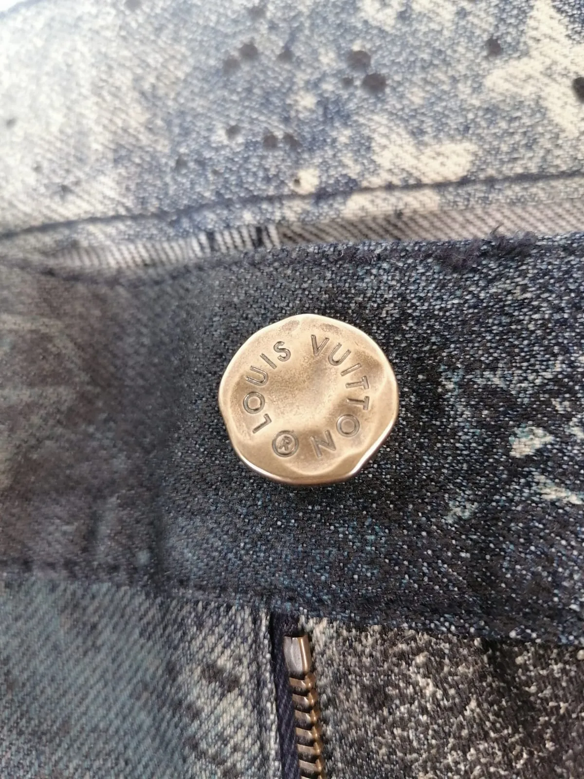 Regular Fit Spray Monogram Jeans