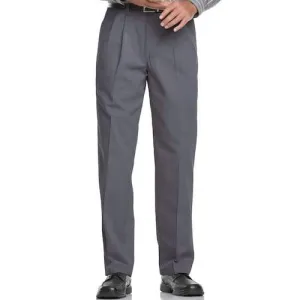 Regular Leg Pleated Pre-Hemmed With Cuffs Dress Pants (Gray) OP-900