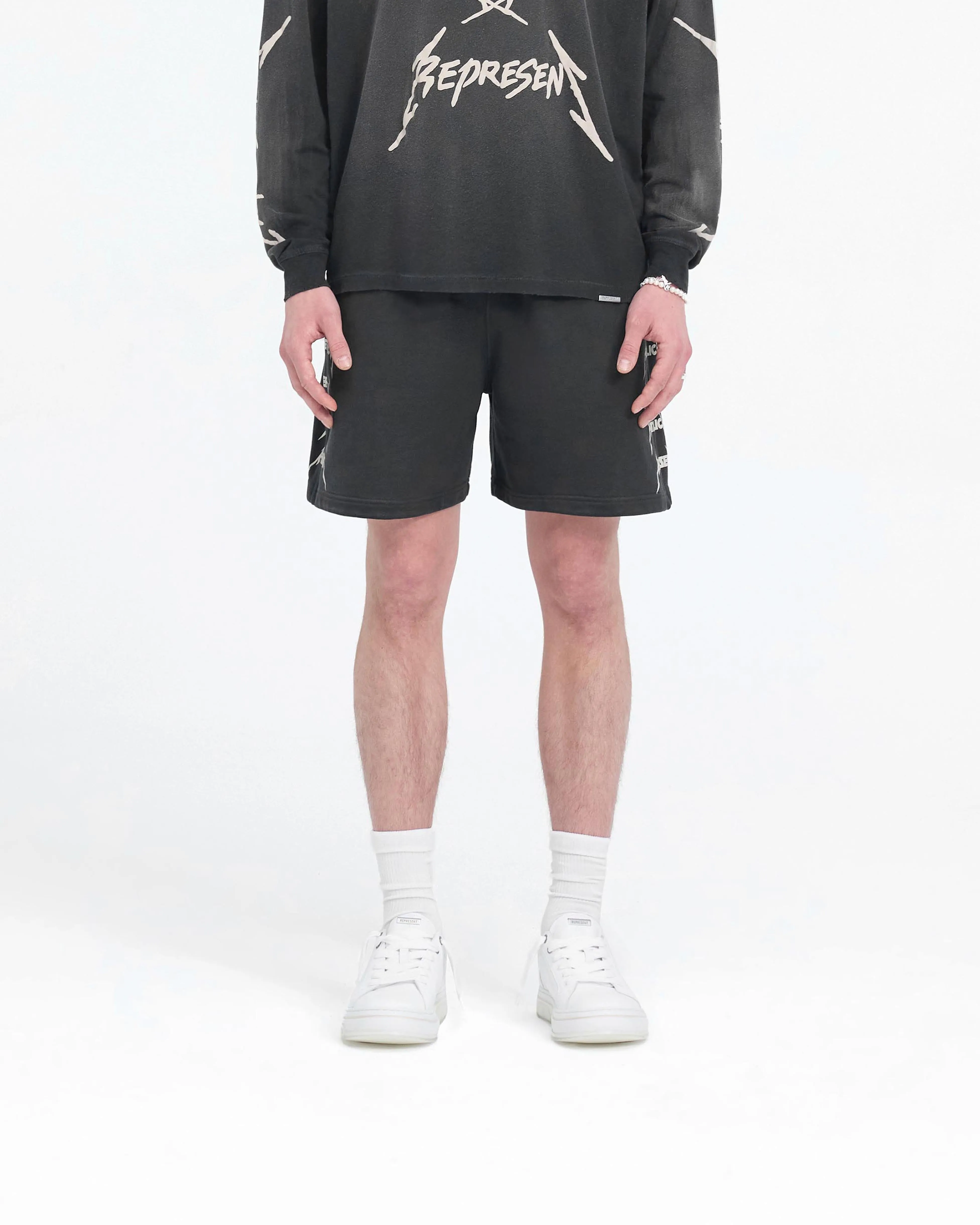 Represent X Metallica Local Crew Short - Stained Black
