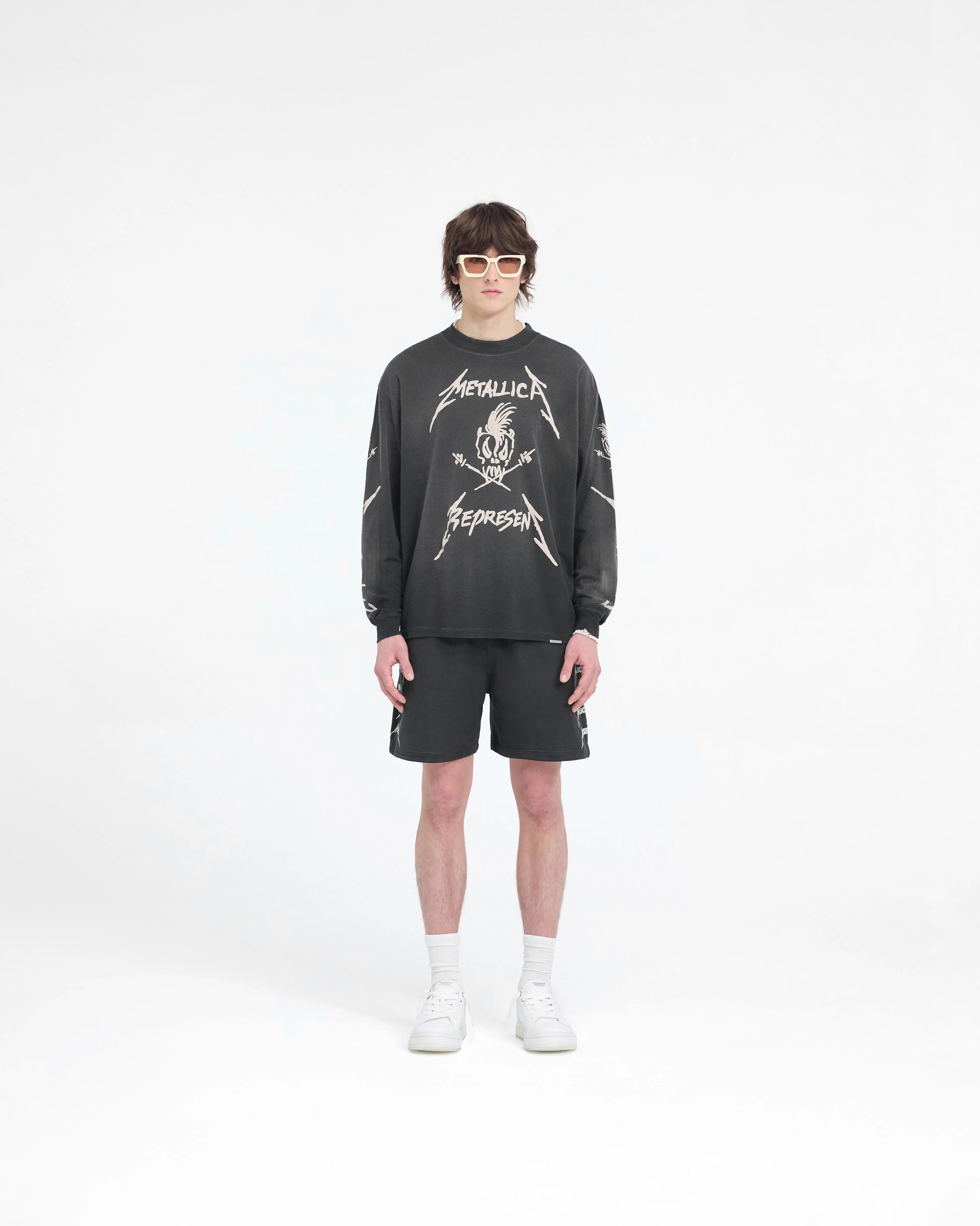 Represent X Metallica Local Crew Short - Stained Black