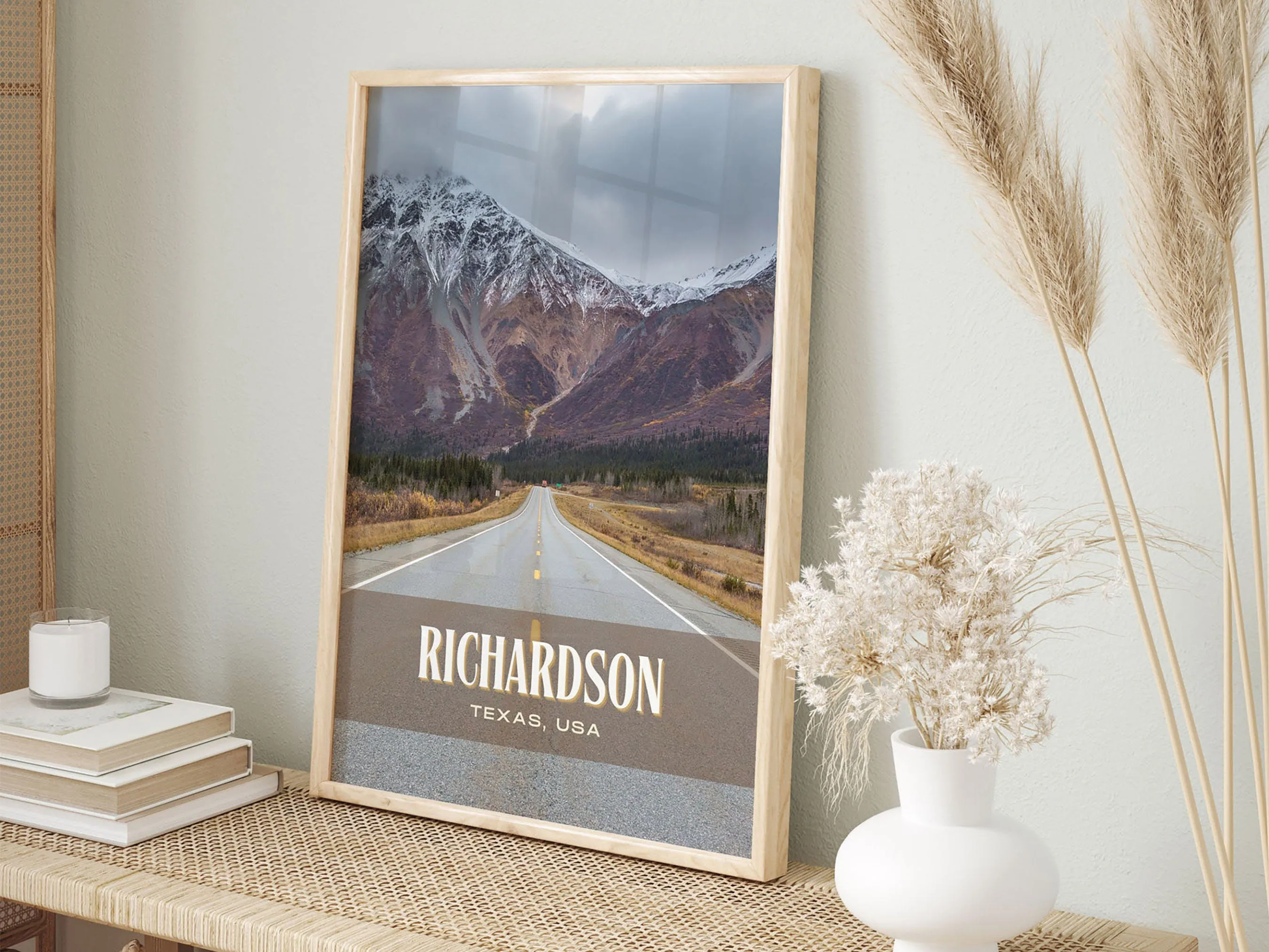 Richardson Retro Wall Art, Texas, USA