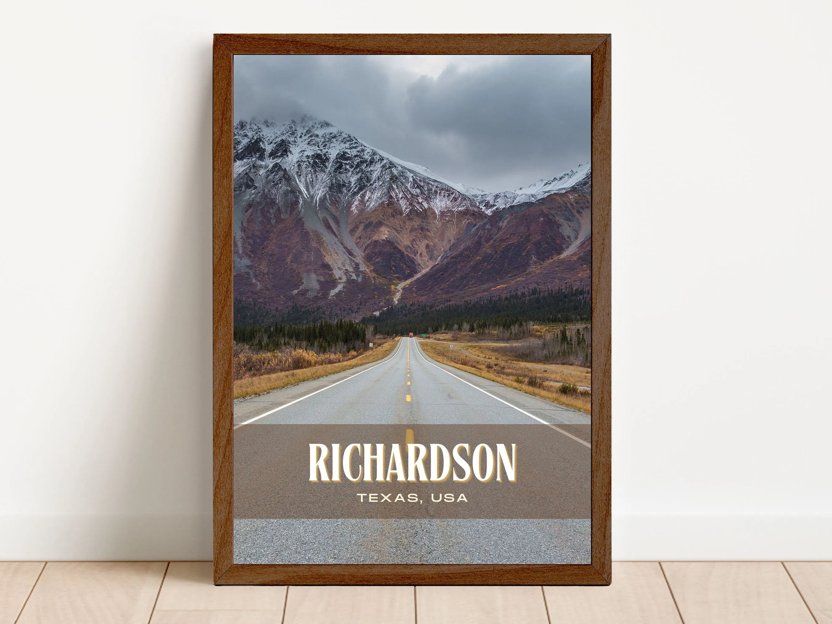 Richardson Retro Wall Art, Texas, USA