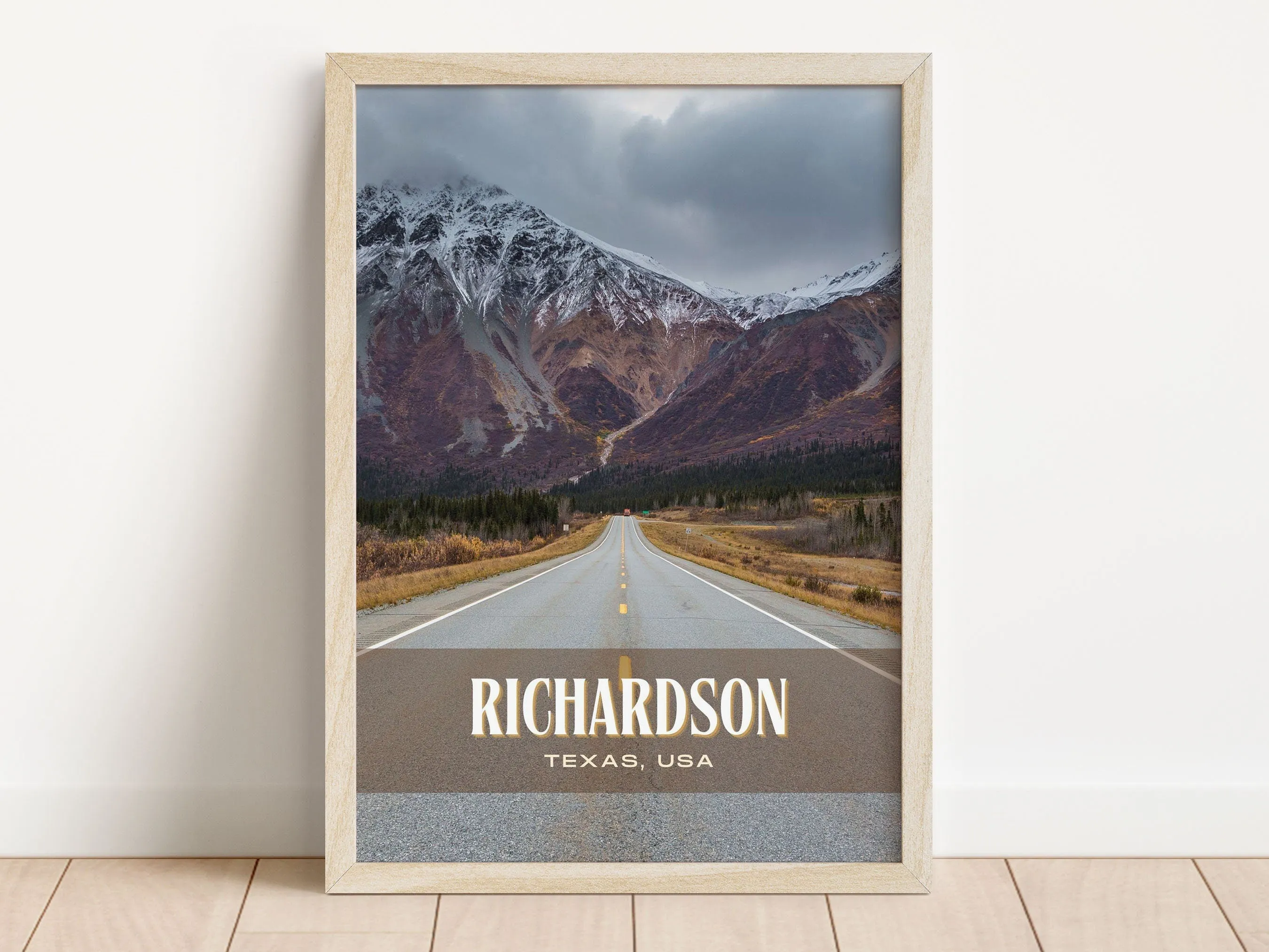 Richardson Retro Wall Art, Texas, USA