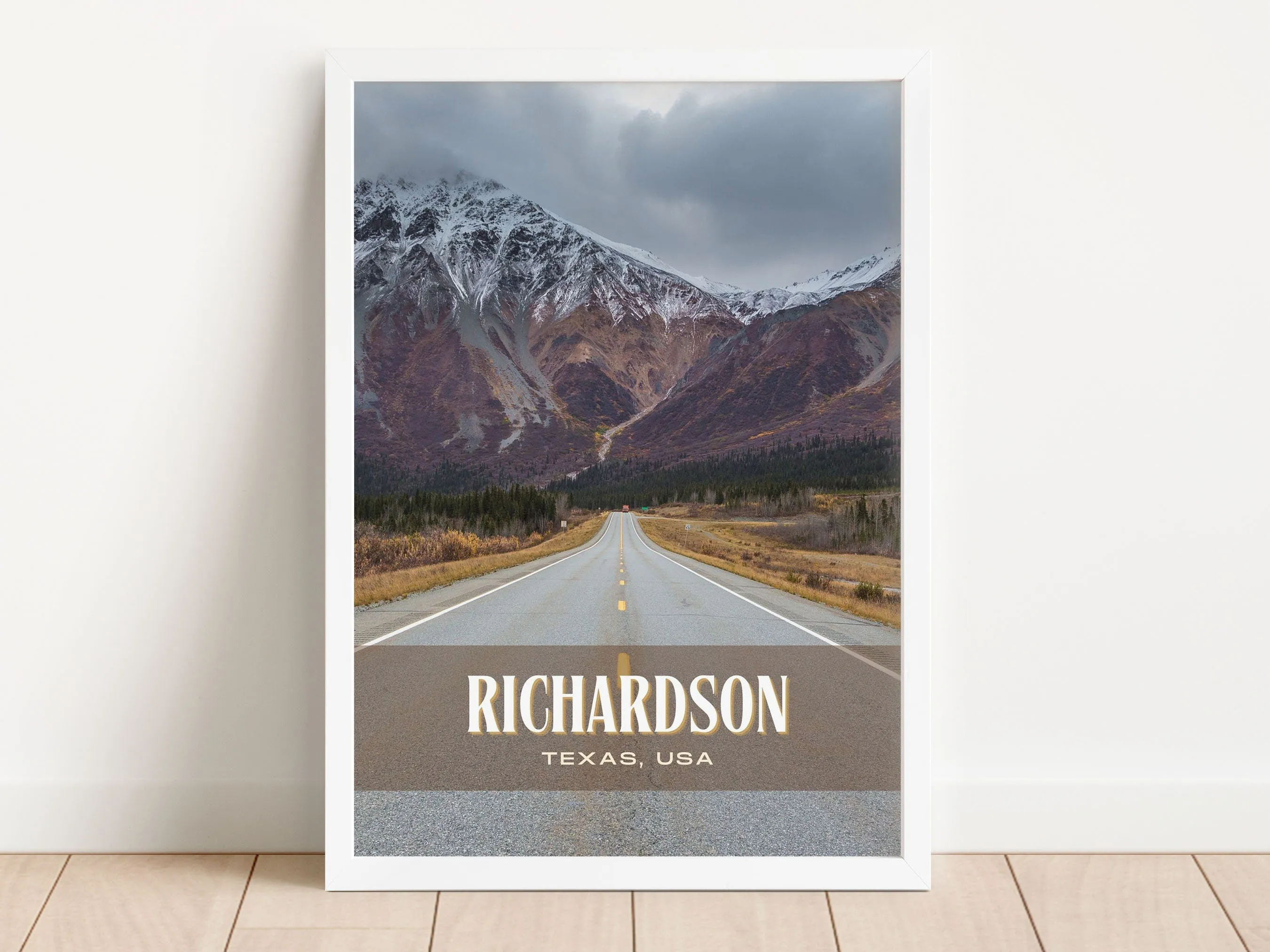 Richardson Retro Wall Art, Texas, USA