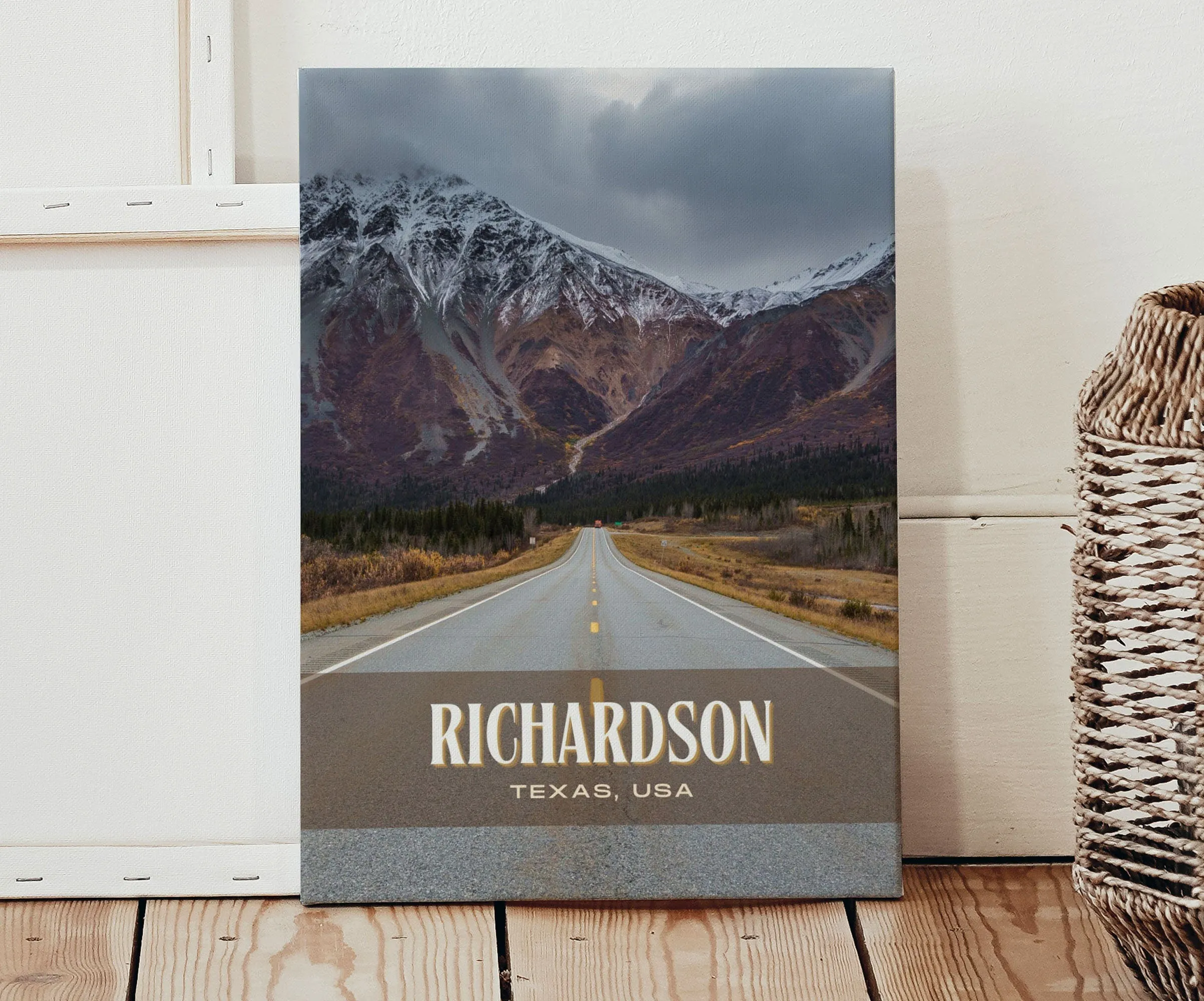 Richardson Retro Wall Art, Texas, USA