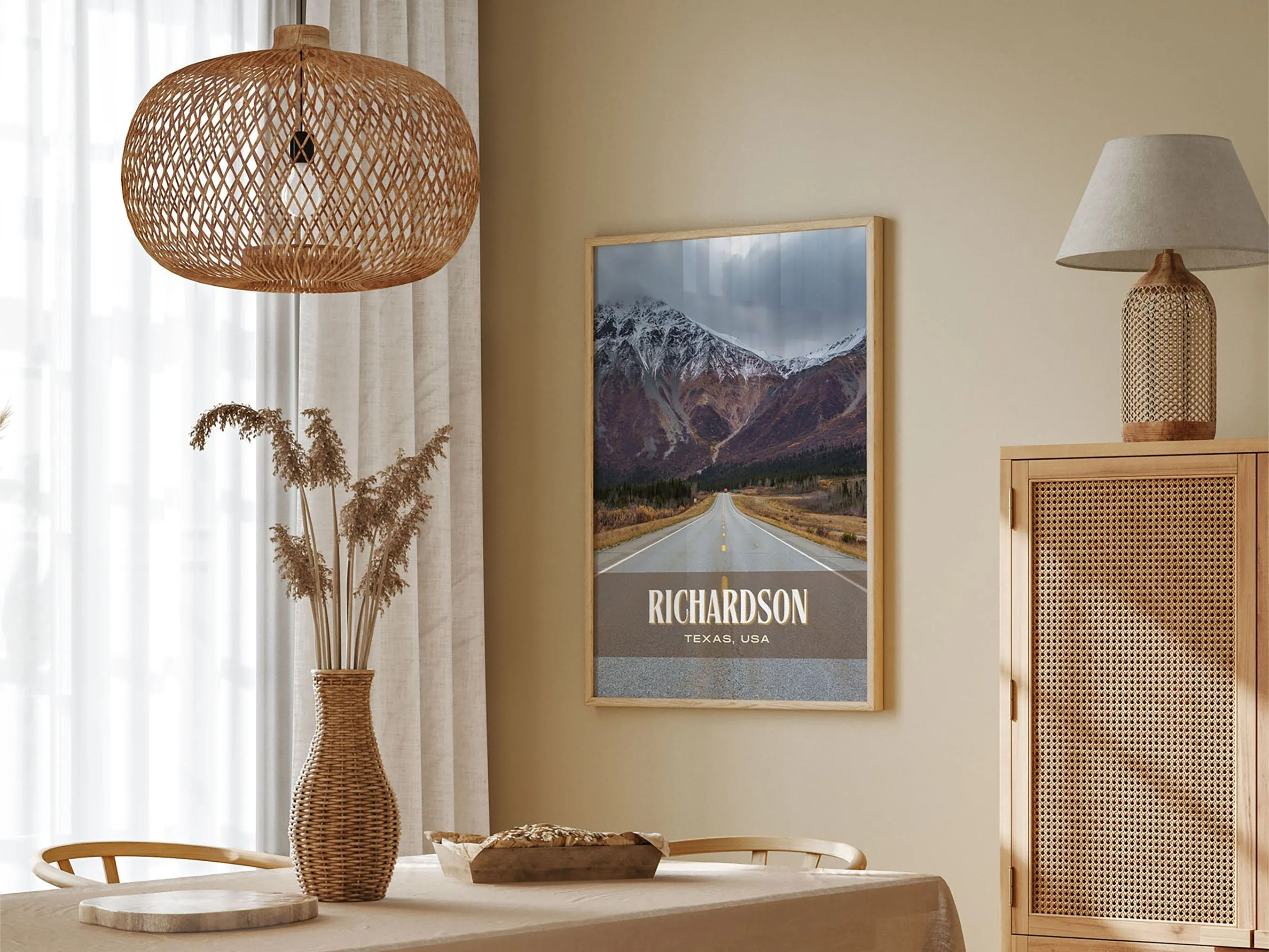 Richardson Retro Wall Art, Texas, USA