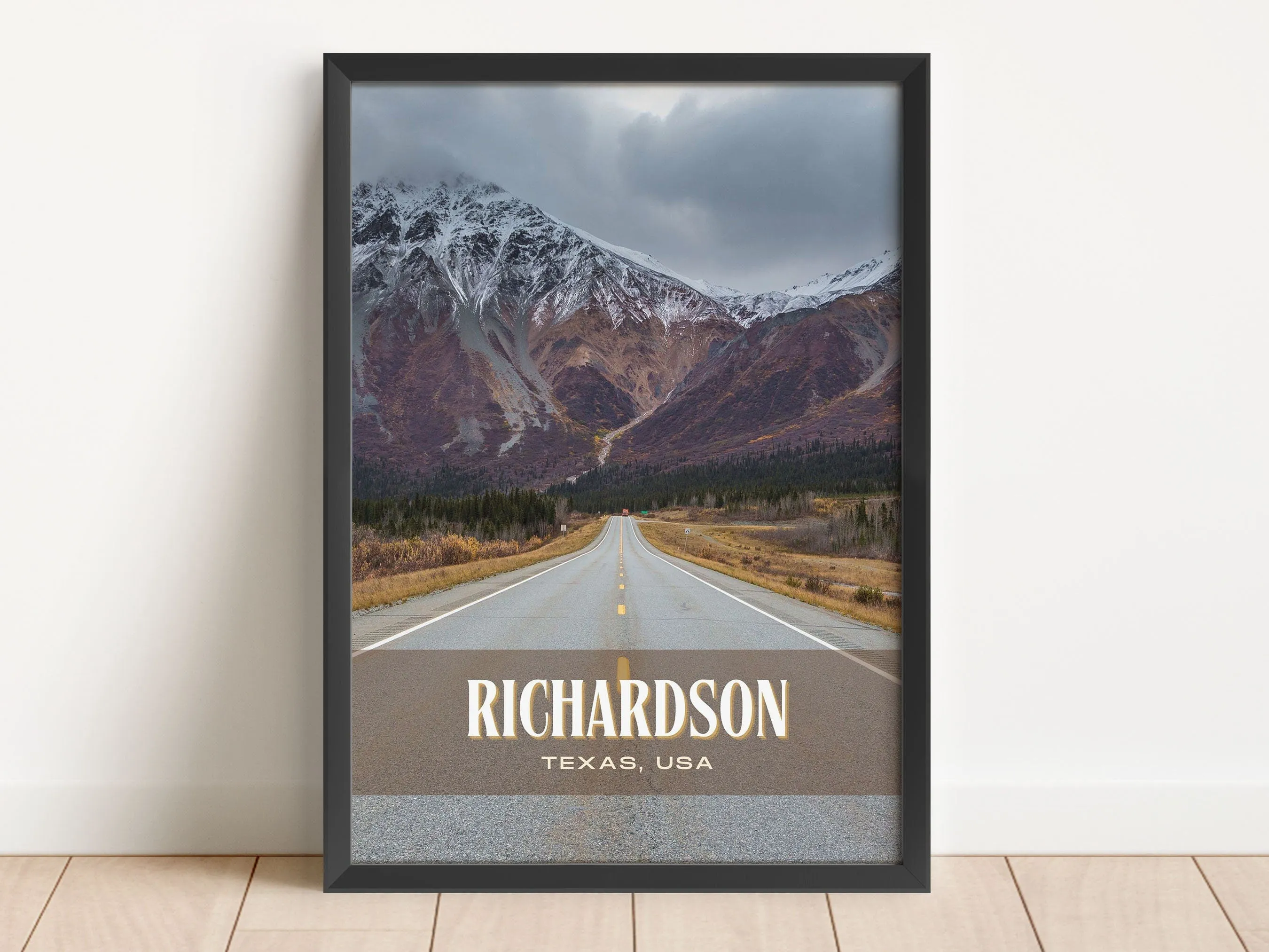 Richardson Retro Wall Art, Texas, USA
