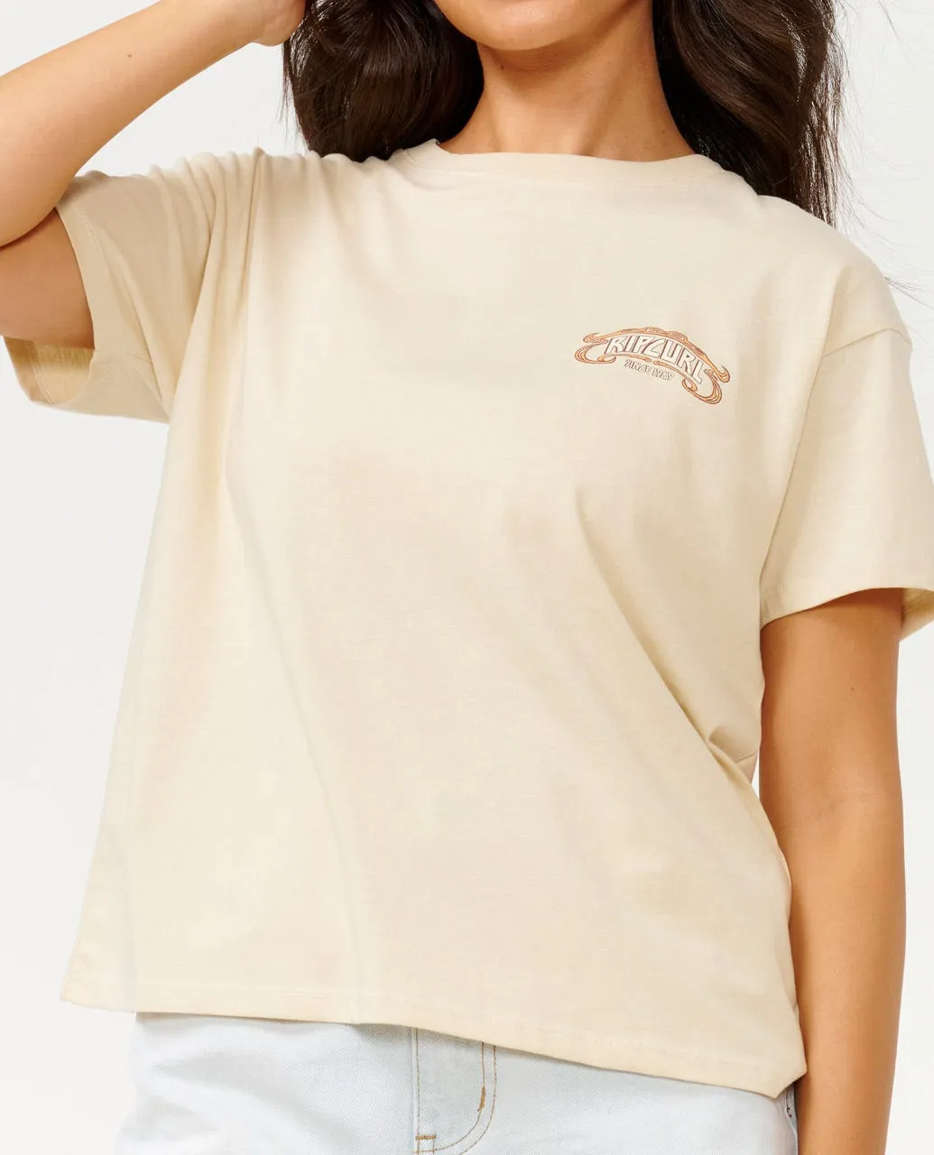 RIP CURL BEACH PARTY RELAXED TEE  - OFF WHITE