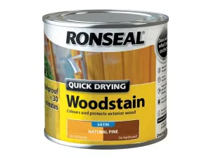 Ronseal Woodstain Quick Dry Satin Natural Pine 250Ml