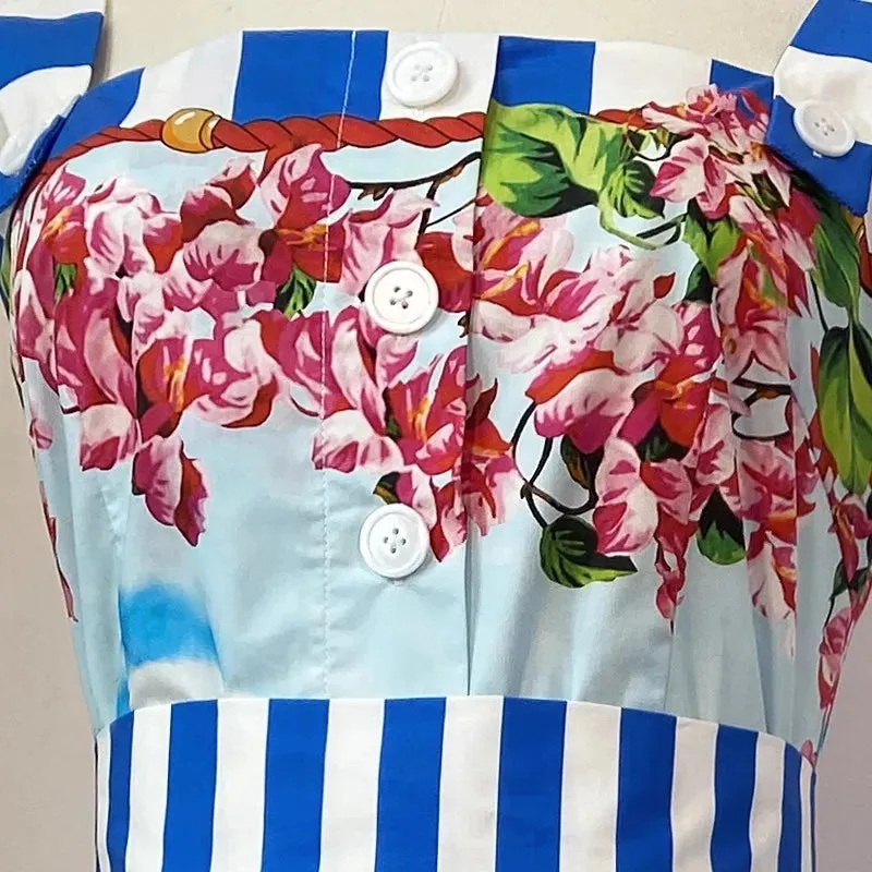 Runway Flower Print Beach Camisole