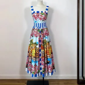 Runway Flower Print Beach Camisole