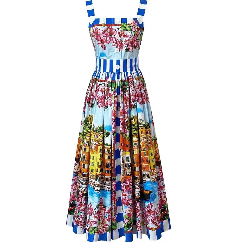 Runway Flower Print Beach Camisole