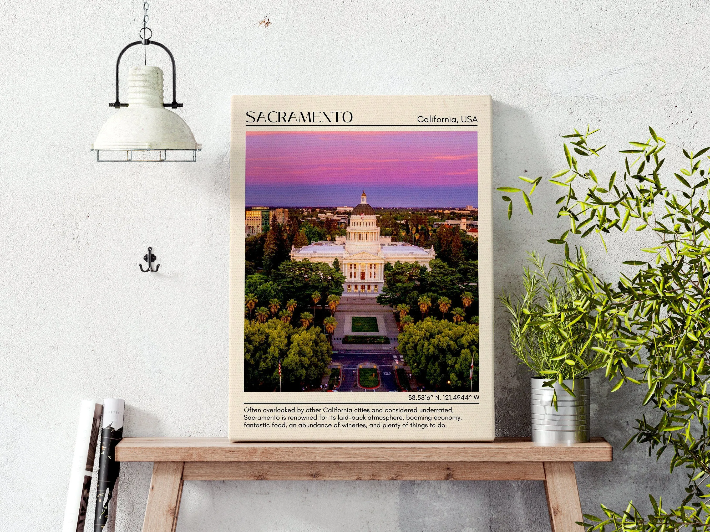 Sacramento Minimal Wall Art, California, USA