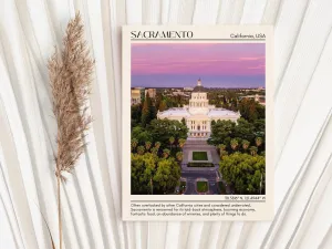 Sacramento Minimal Wall Art, California, USA