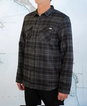Salty Crew Boatyard Tech Flannel Evergreen