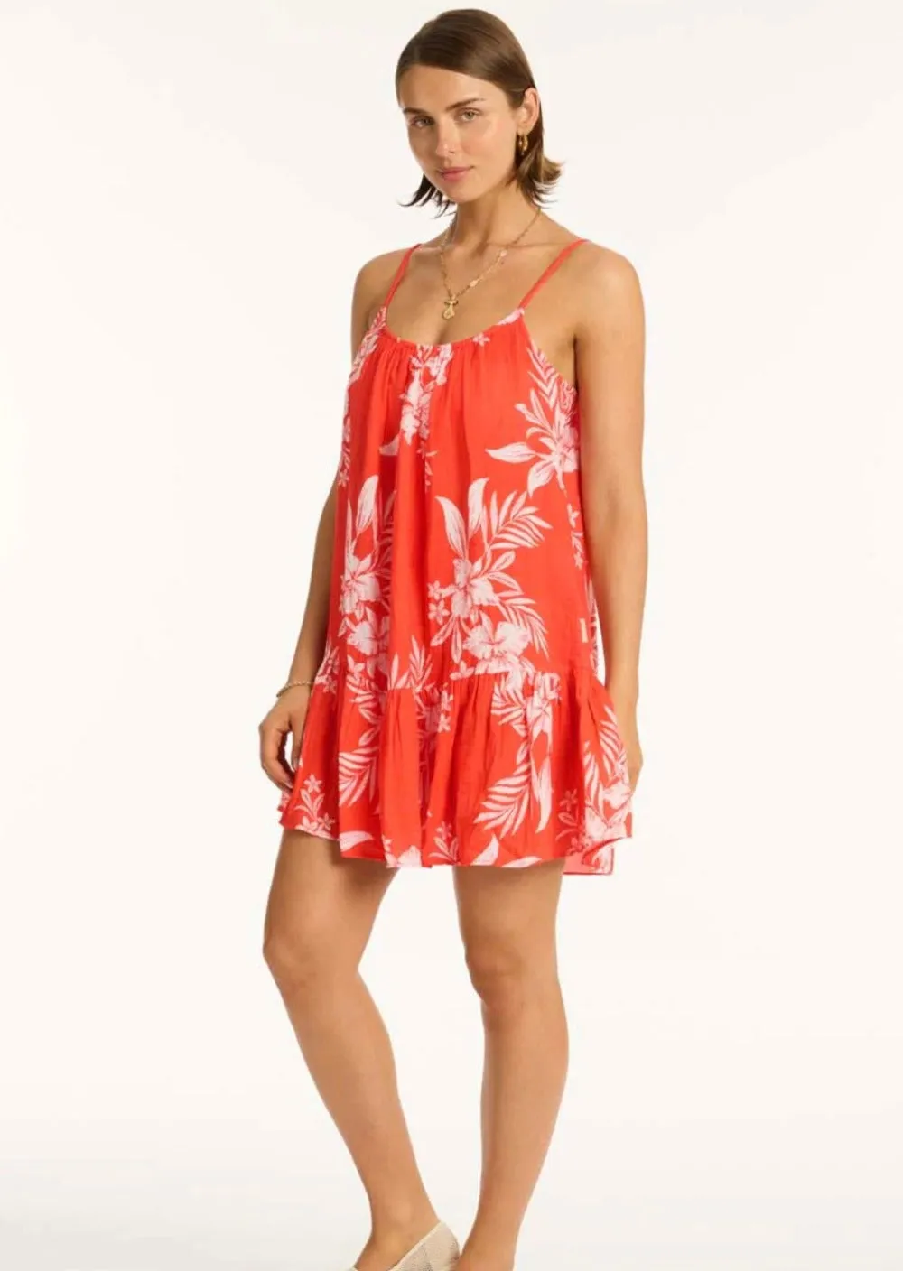Sea Level Aloha Short Sundress Flame
