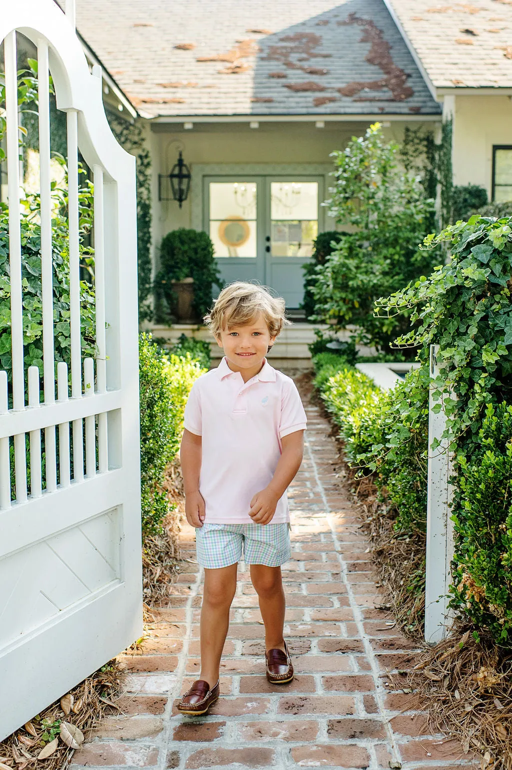 Shelton Shorts - Sir Proper's Preppy Plaid with Worth Avenue White Stork