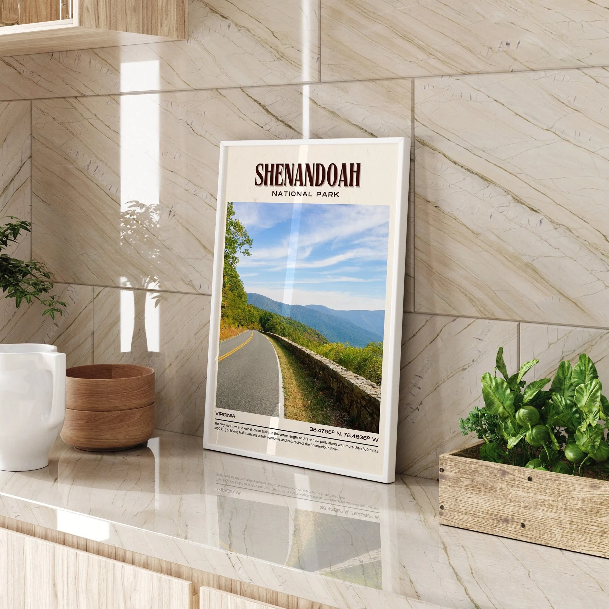 Shenandoah National Park Vintage Wall Art, Virginia, USA