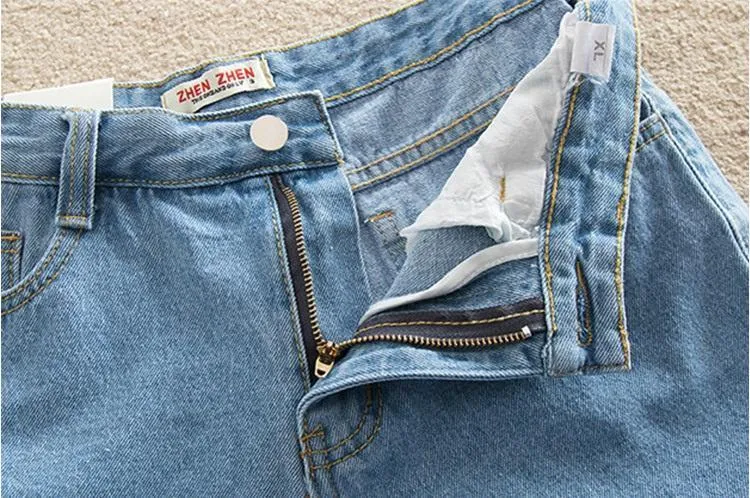 Shredded Hem Denim Shorts