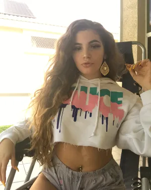 South Beach Sauce | White Hoodie Crop