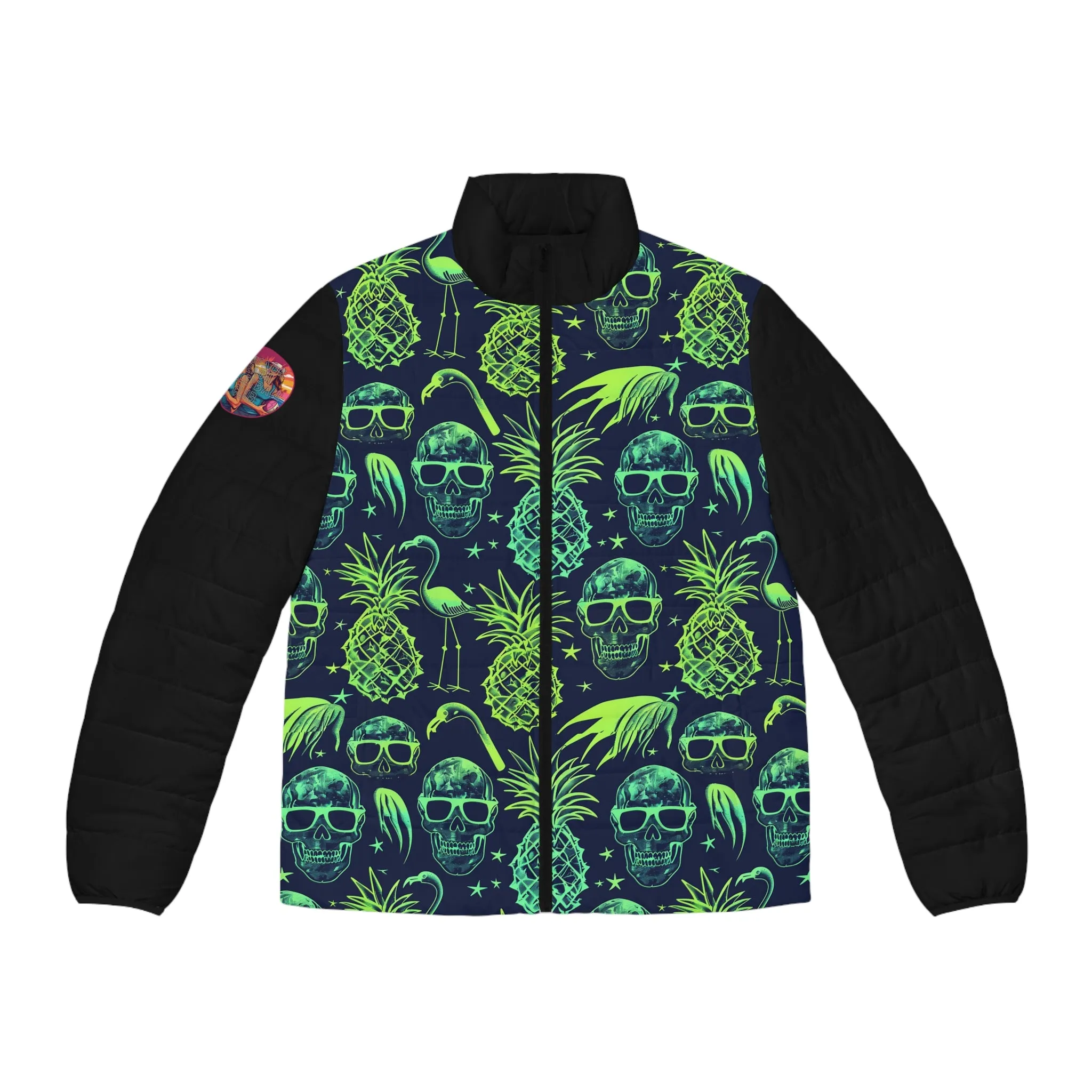 Surface Beach Volleyball Club Men's Puffer Jacket (AOP)