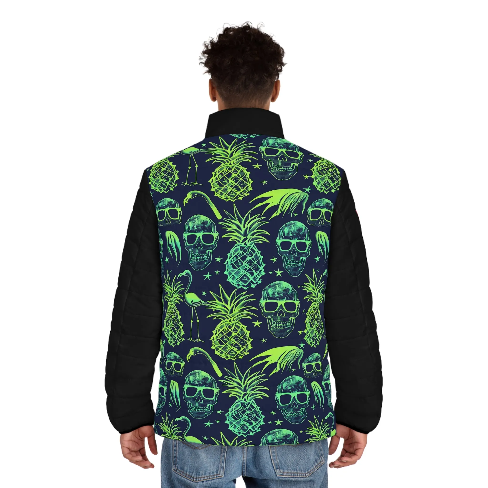 Surface Beach Volleyball Club Men's Puffer Jacket (AOP)