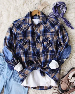 Sweet Plaid   Patch Vintage Shirt