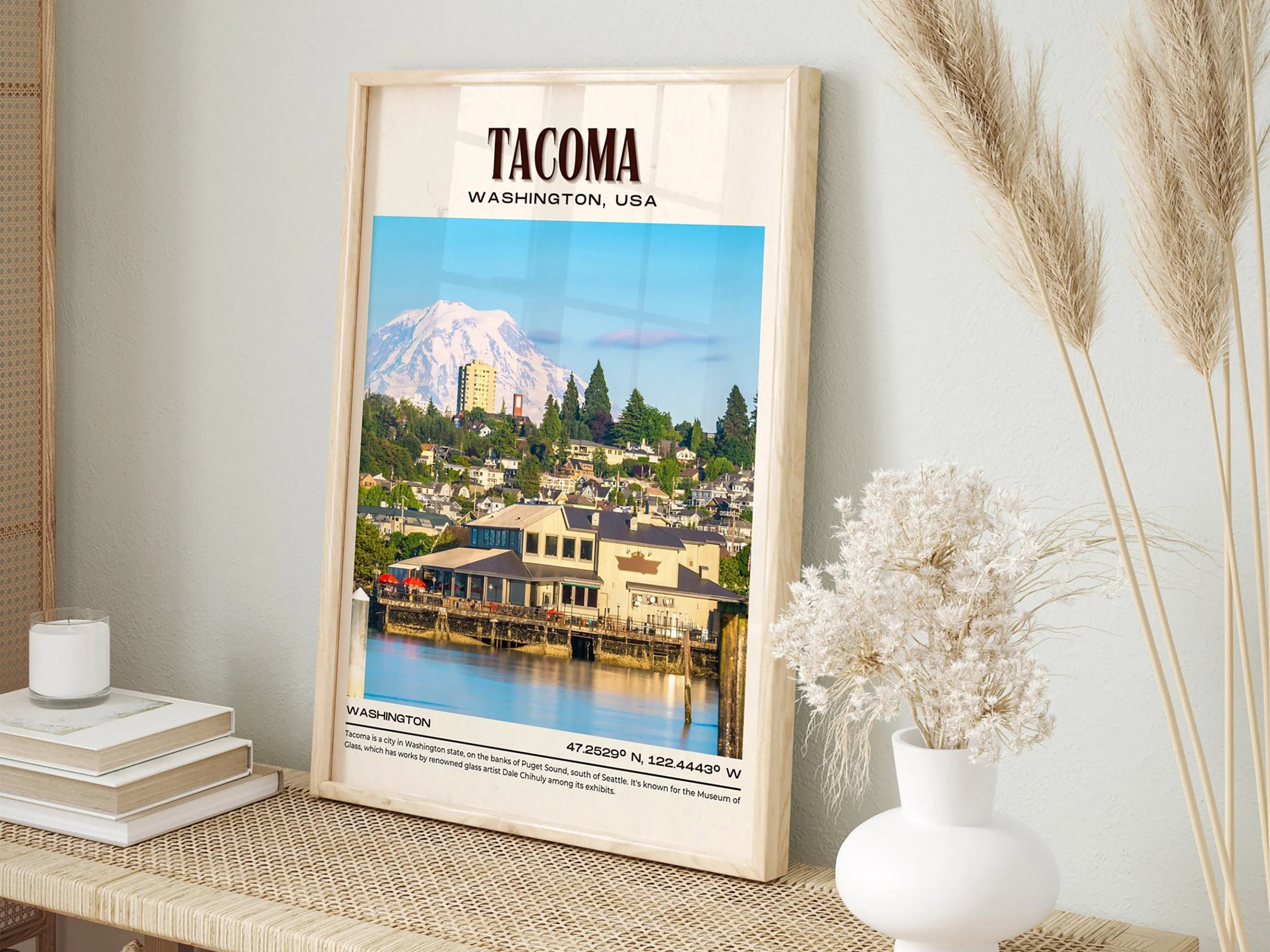 Tacoma Vintage Wall Art, Washington, USA