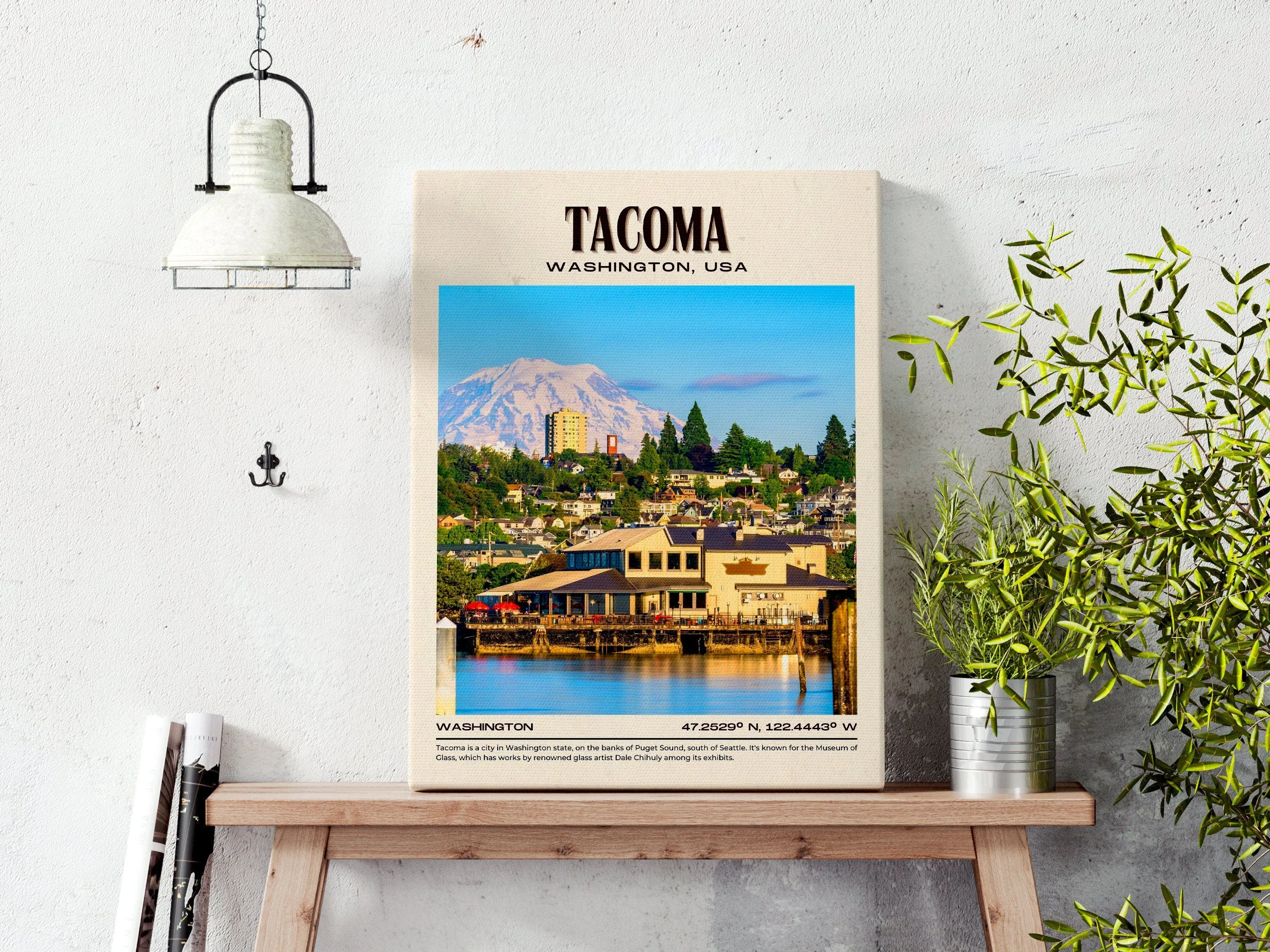 Tacoma Vintage Wall Art, Washington, USA
