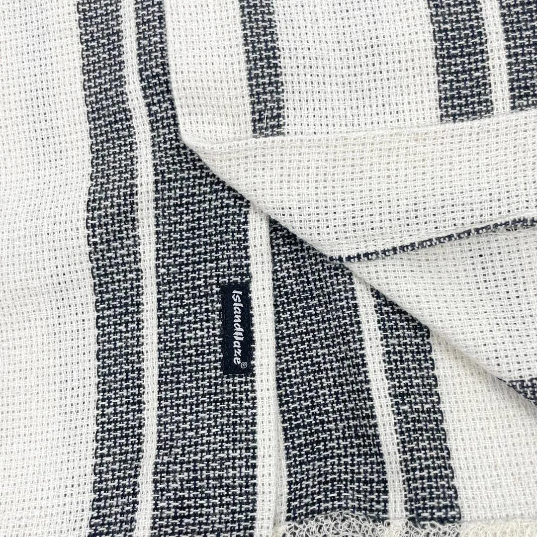 Textured Stripe Shirt- Black/Cream