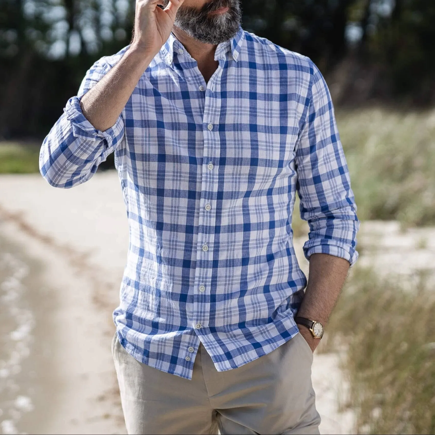 The Blue Joyner Cotton Linen Custom Shirt