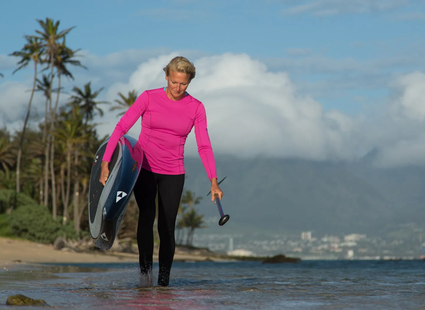The Kanaha Hydrophobic Shirt for Women - Rich Navy (Blue Atoll)