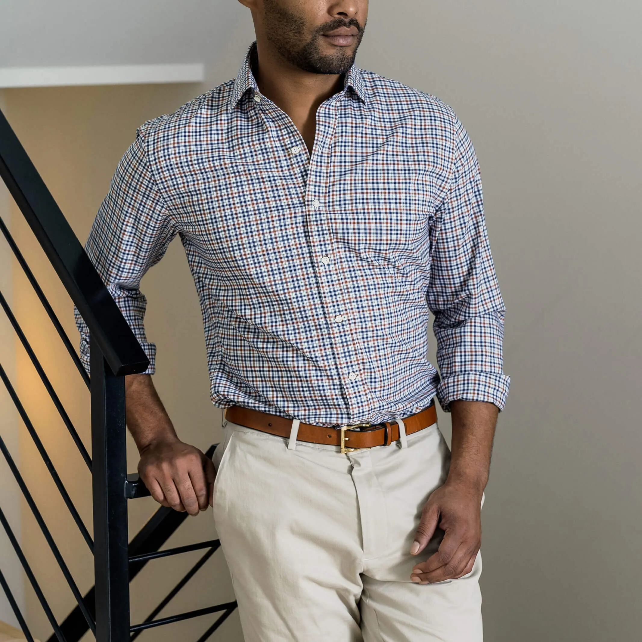 The Sienna Journey Flex Performance Check Custom Shirt