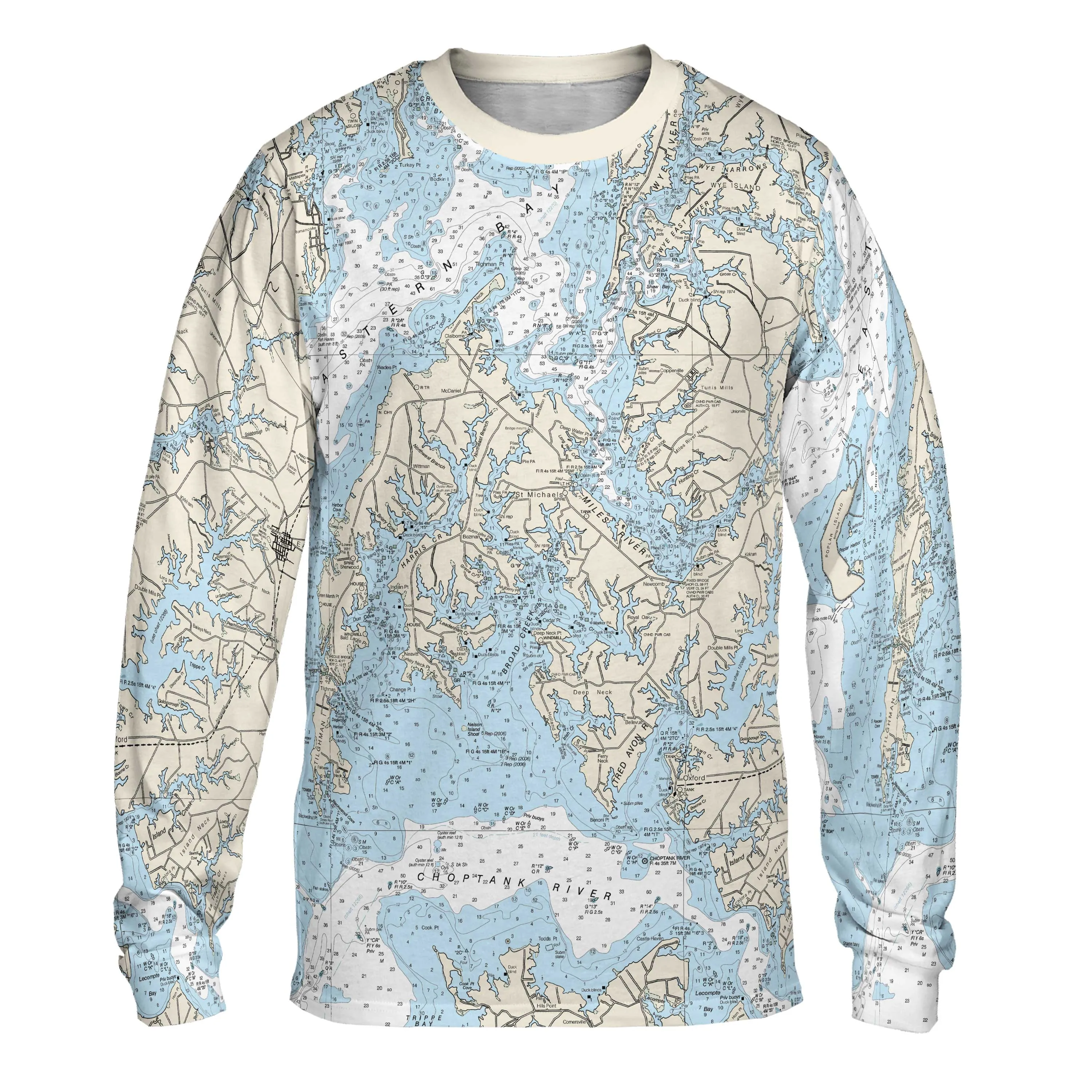 The St. Michaels and Eastern Bay Long Sleeve Performance Tee