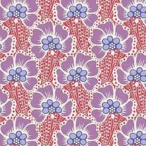 Tilda Cotton Beach - Ocean Flower - Coral