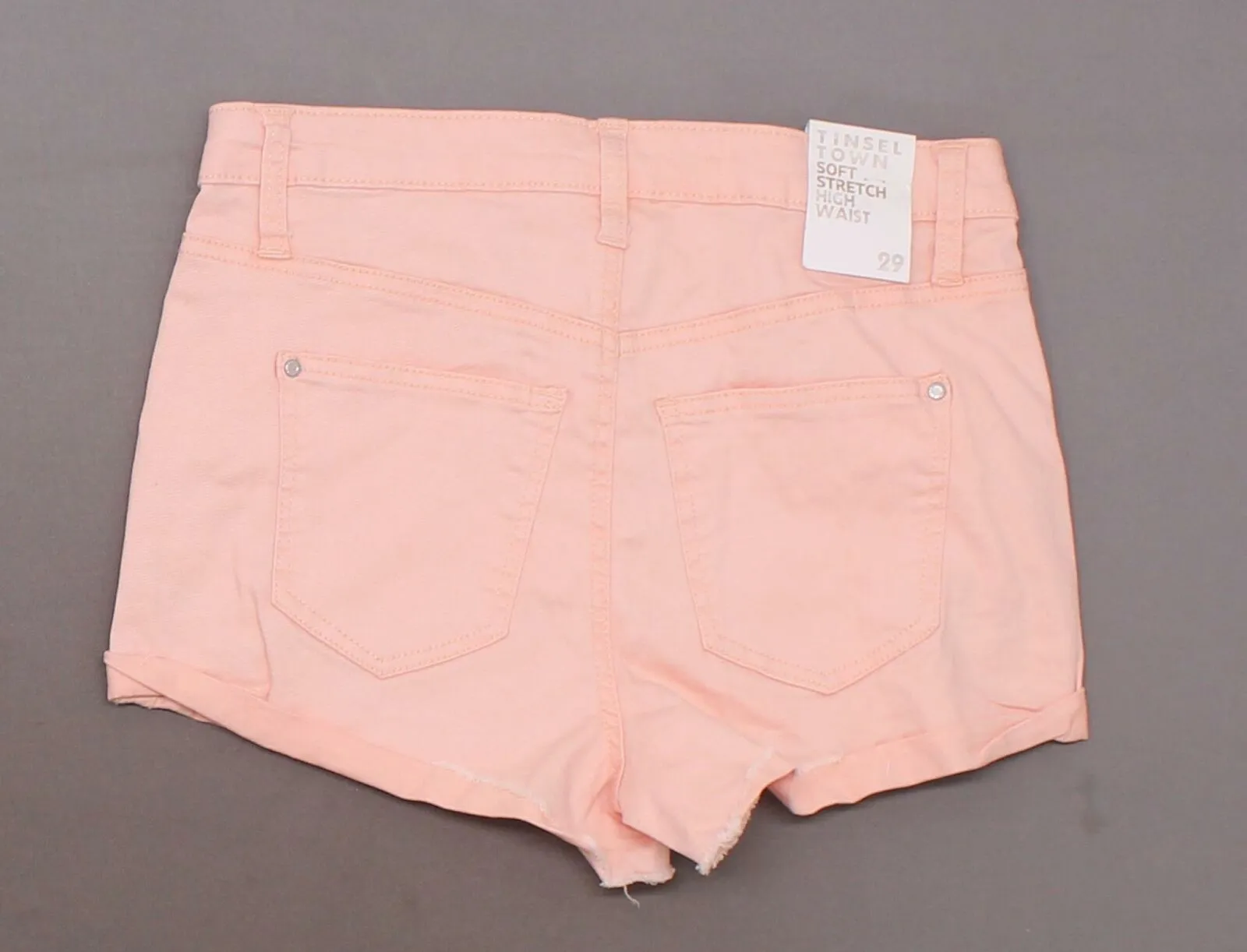 Tinseltown Women's Denim Soft Stretch High Waist Shorts