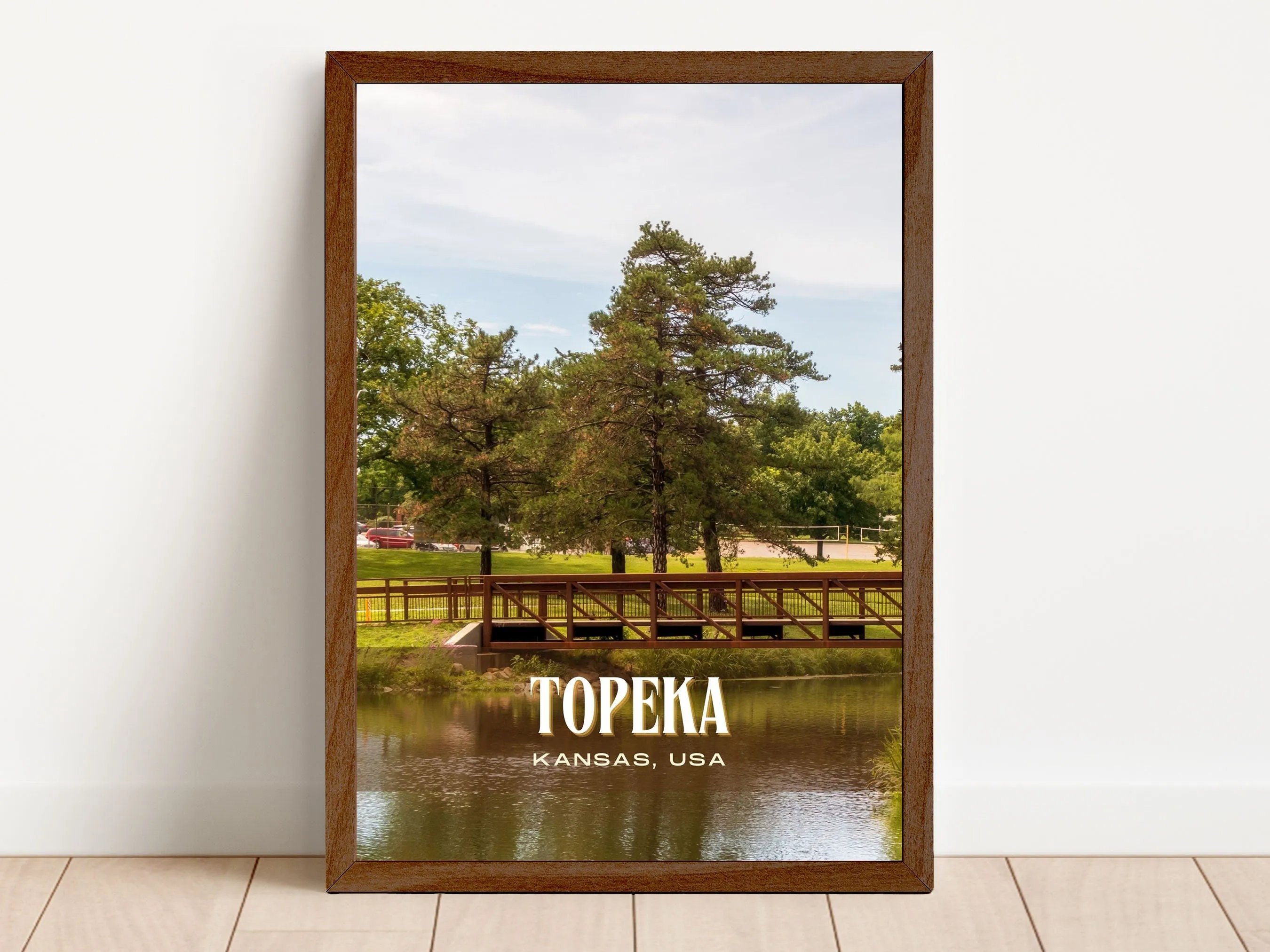Topeka Retro Wall Art, Kansas, USA