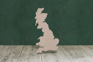 UK map outline - wooden craft cut-out - 3mm MDF