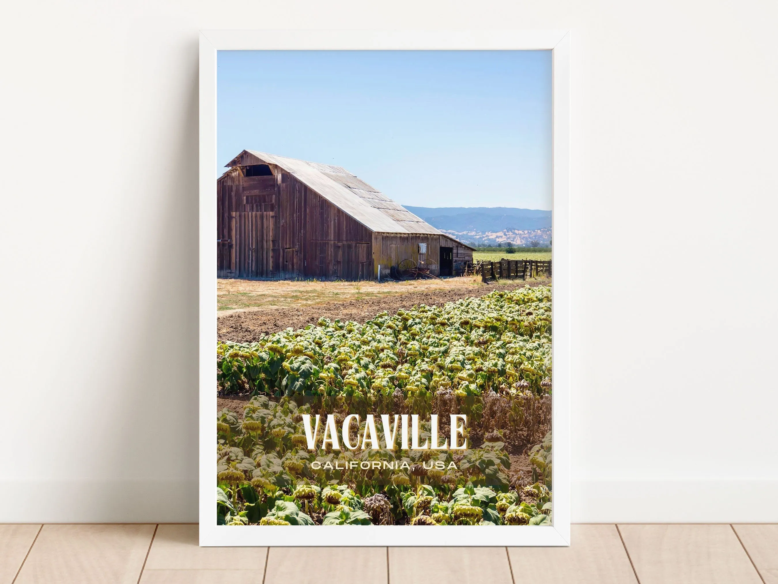 Vacaville Retro Wall Art, California, USA