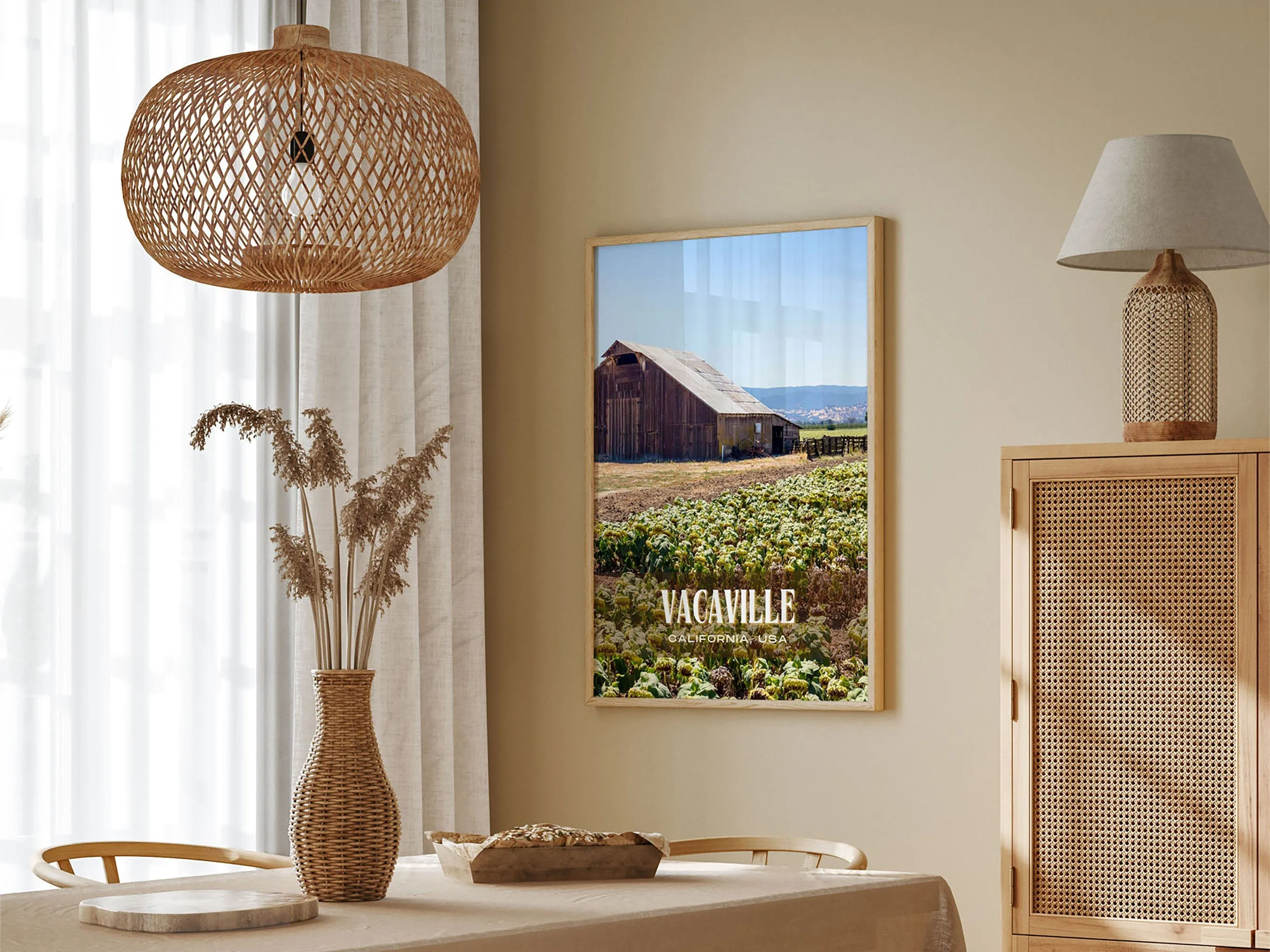 Vacaville Retro Wall Art, California, USA
