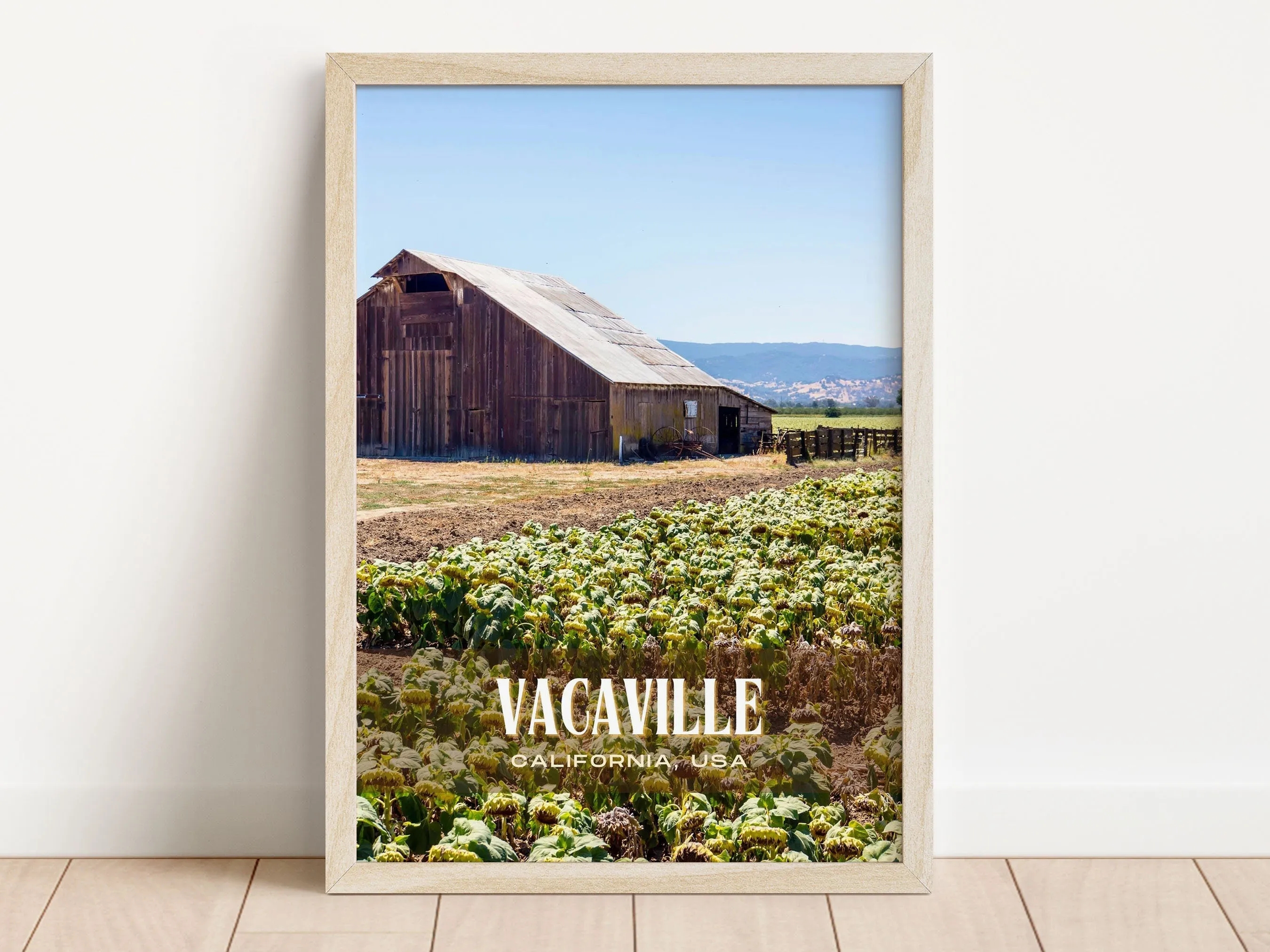 Vacaville Retro Wall Art, California, USA