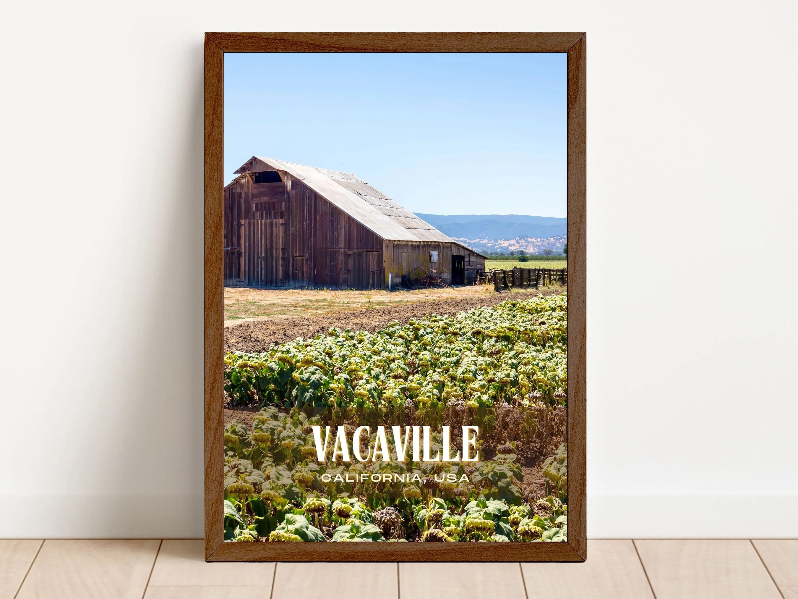 Vacaville Retro Wall Art, California, USA