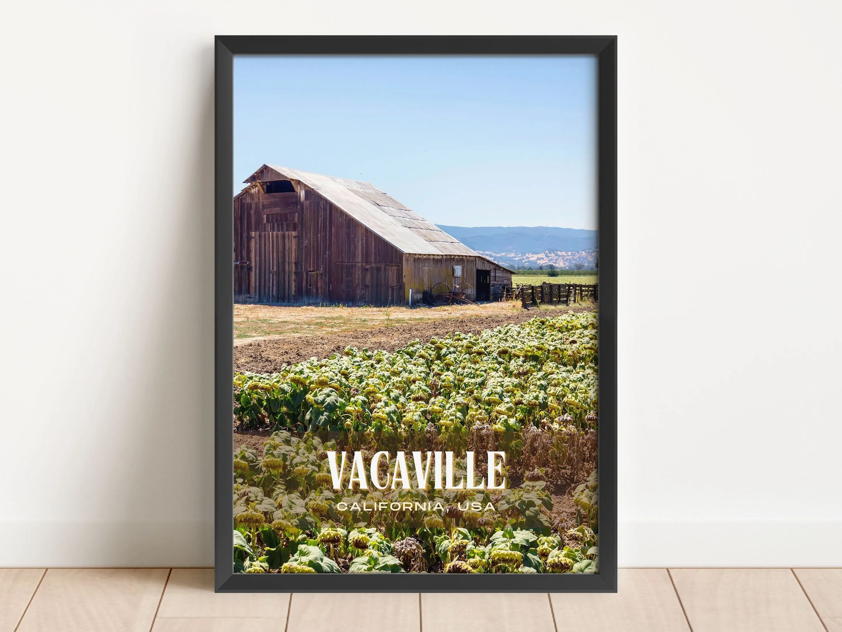 Vacaville Retro Wall Art, California, USA