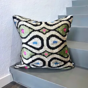 Velvet Ikat Cushion Evolution | Velvet Ikat Pillow Evolution