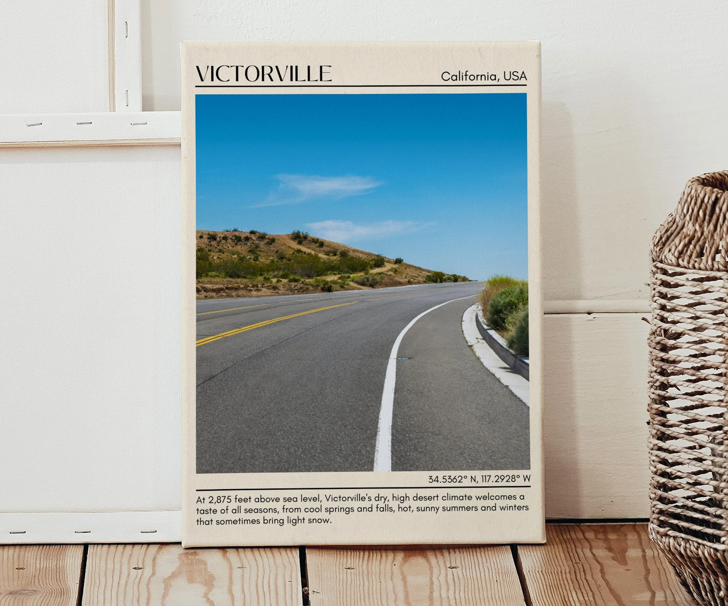 Victorville Minimal Wall Art, California, USA