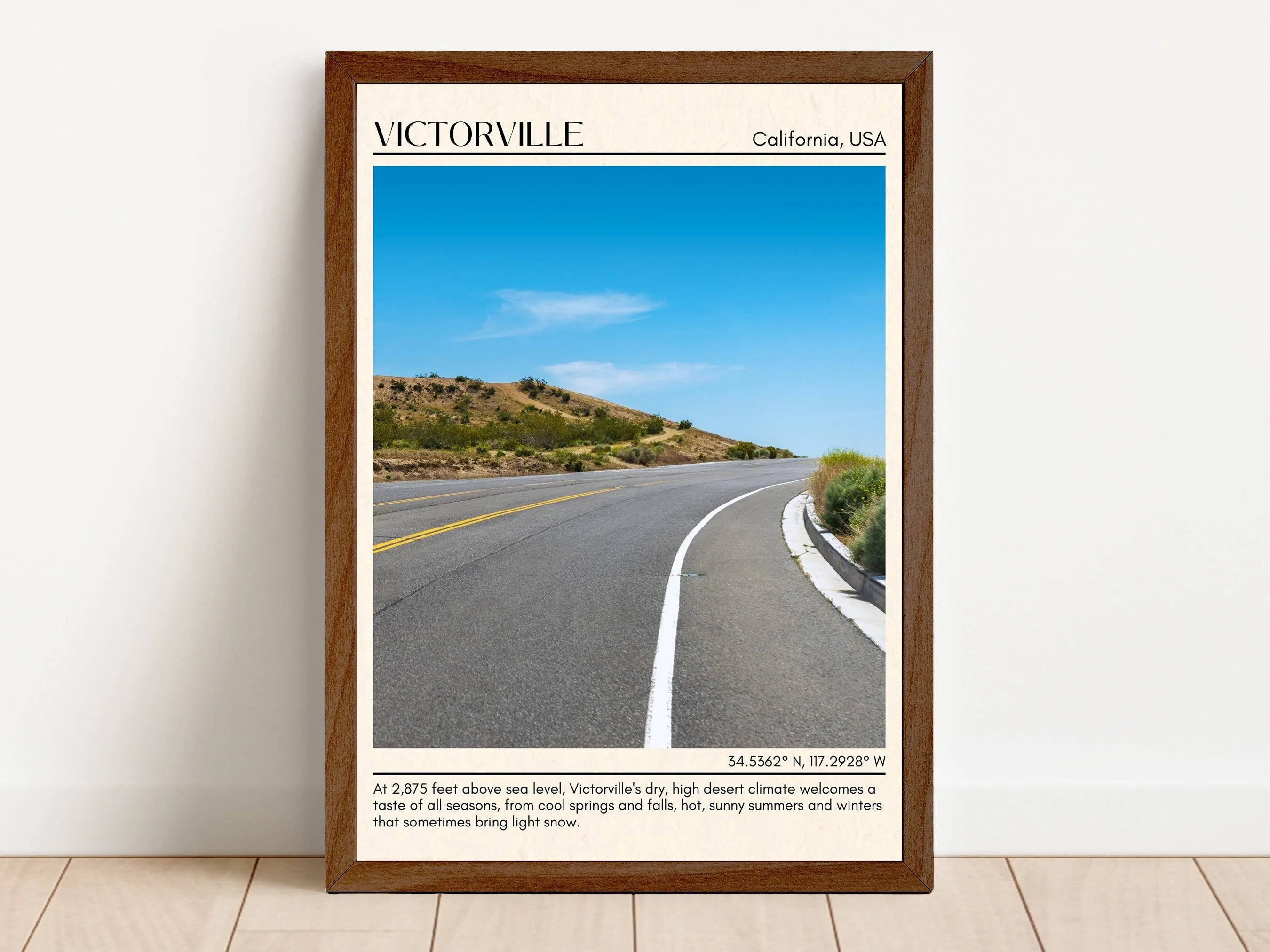 Victorville Minimal Wall Art, California, USA