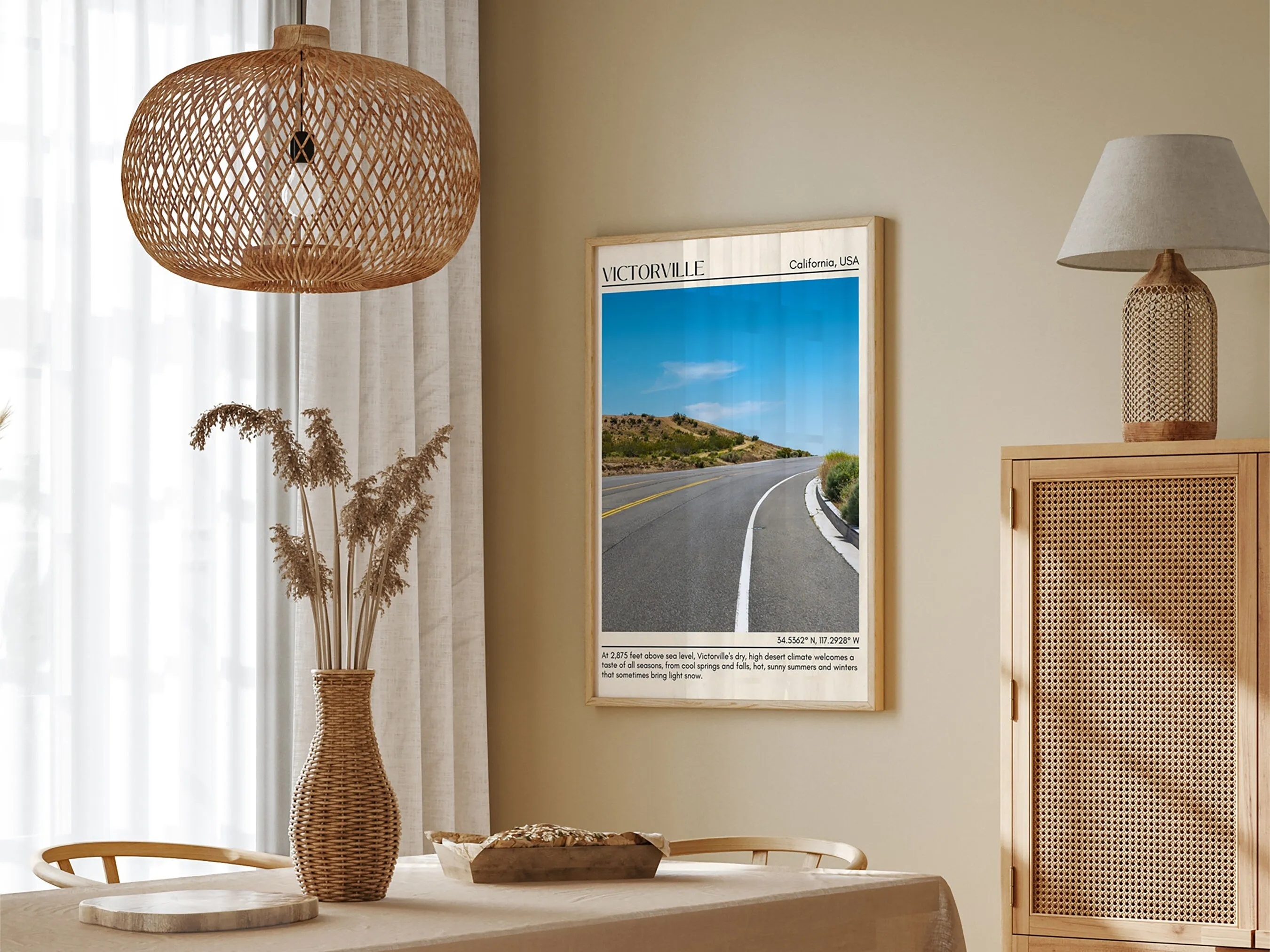 Victorville Minimal Wall Art, California, USA