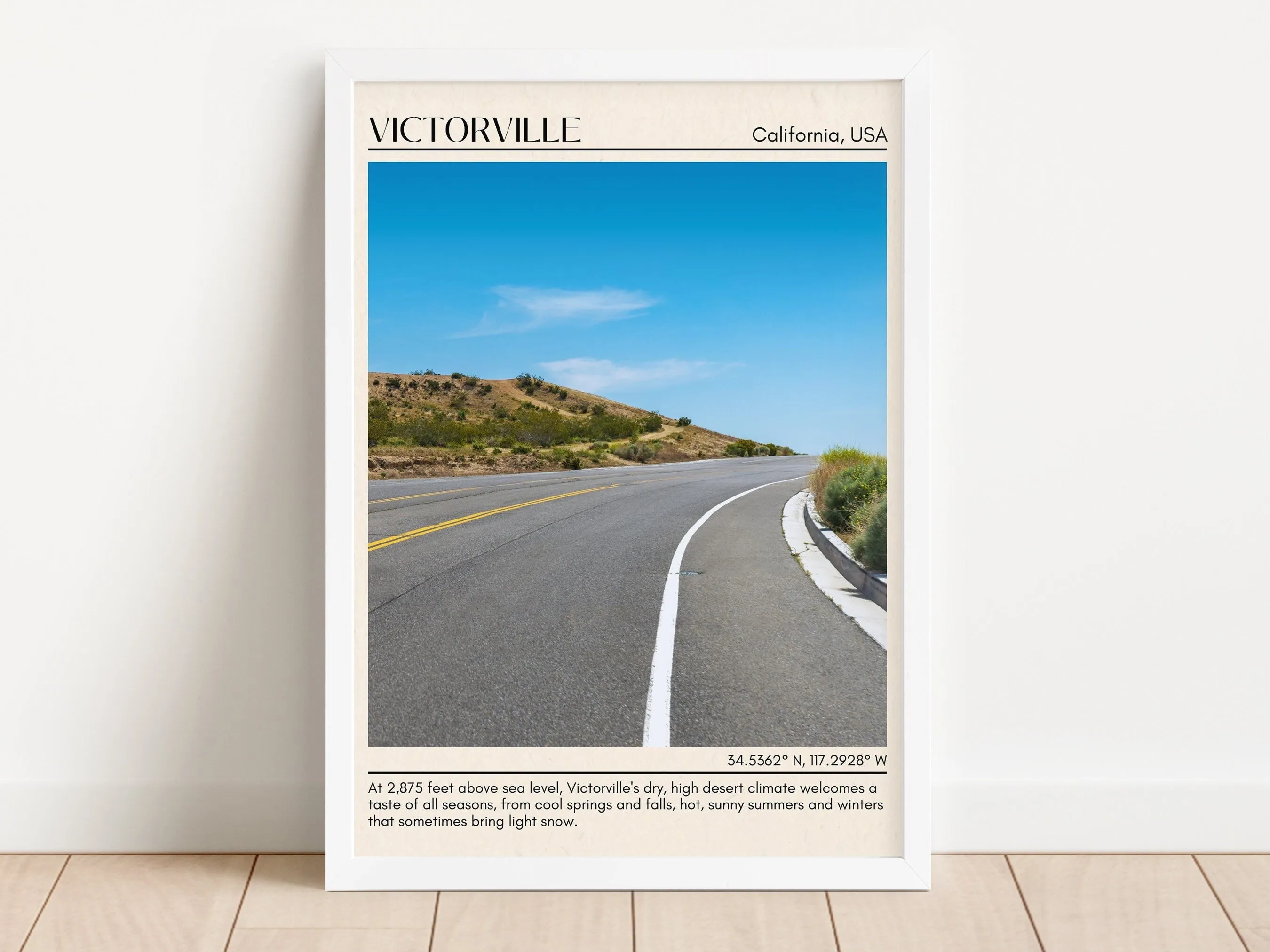 Victorville Minimal Wall Art, California, USA